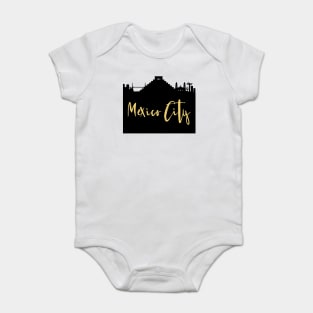 MEXICO CITY MEXICO DESIGNER SILHOUETTE SKYLINE ART Baby Bodysuit